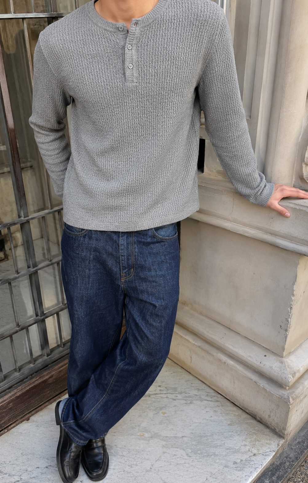 Pietro Milano® Henley de Manga Larga