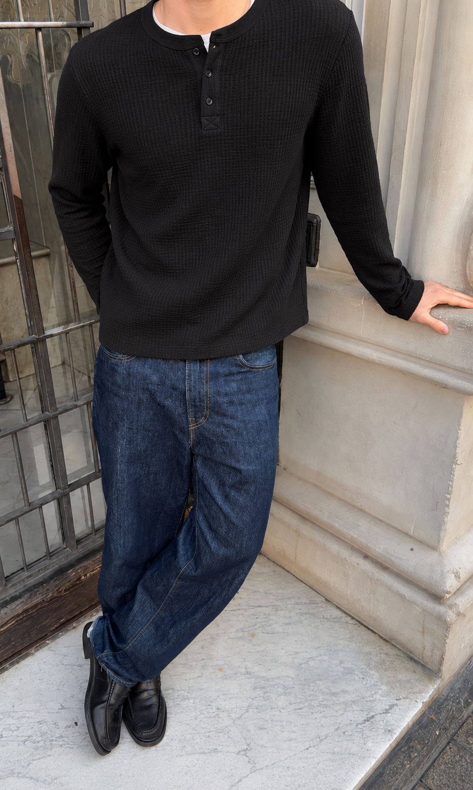 Pietro Milano® Henley de Manga Larga